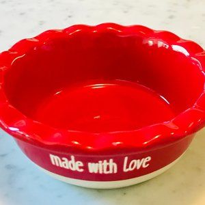 MADE WITH LOVE RED RAMEKIN DISHWASHER OVEN SAFE